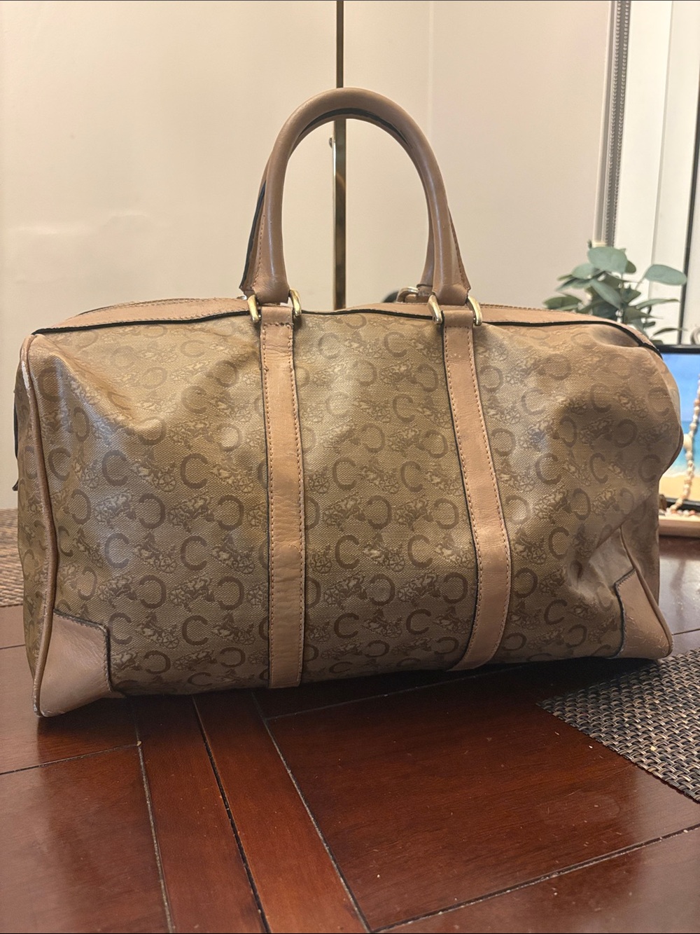 Celine large travel duffle bag 18.5”by 11” in beautiful condition